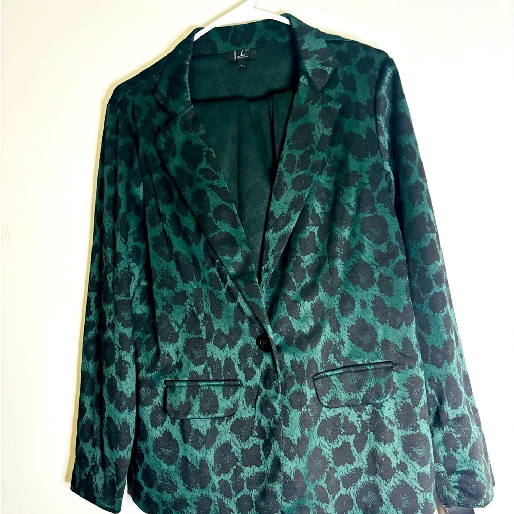 LC Lauren Conrad Green and Black 2piece Blazer